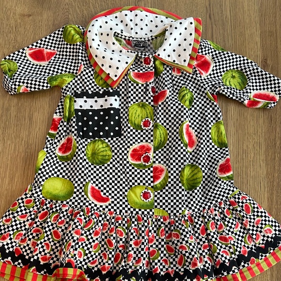 Vintage Zoodles Watermelon Girls Dress - Picture 1 of 3